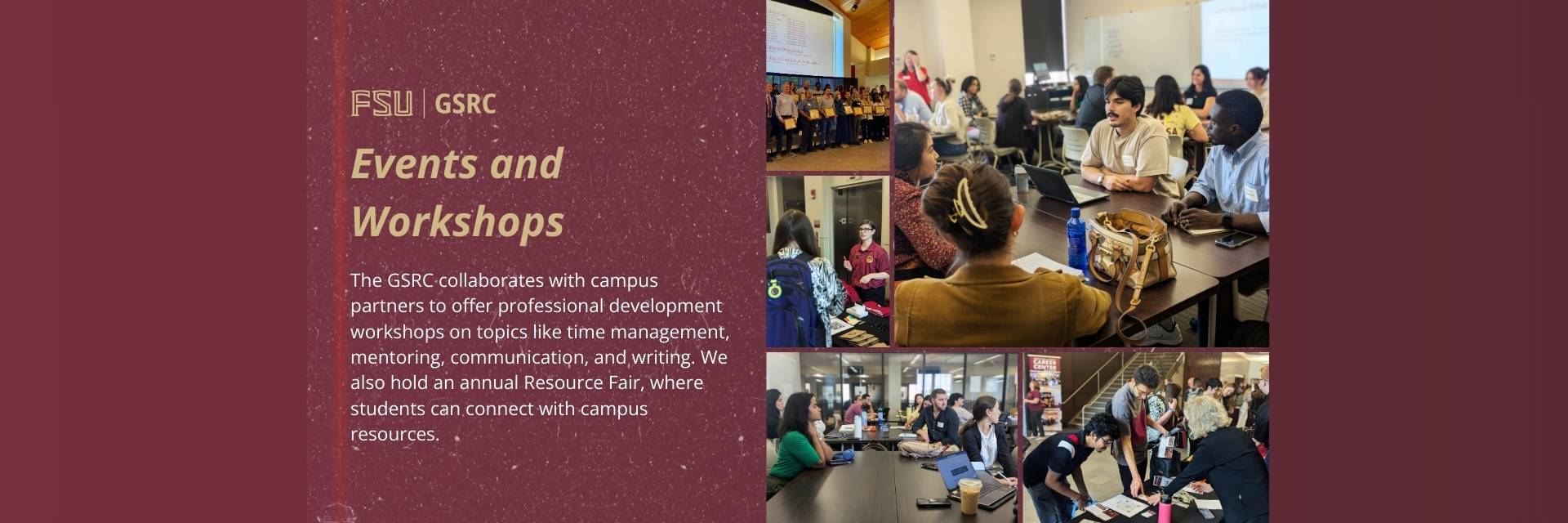 GSRC Events and Workshops banner