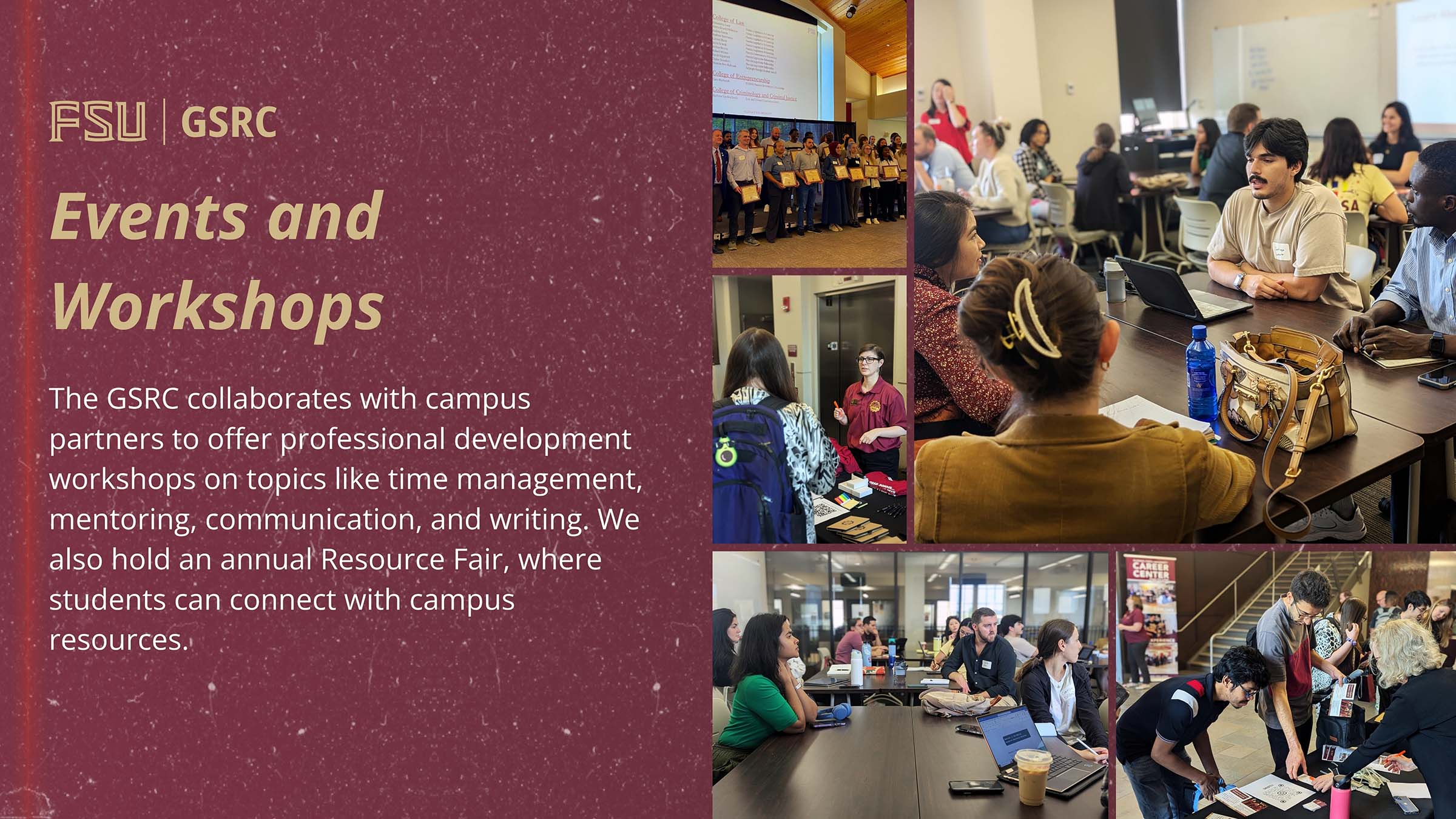 GSRC Events and Workshops banner